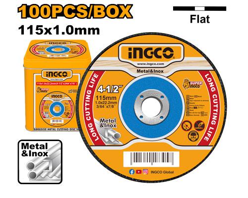 Jeu de 100 Disques Abrasifs 115 mm Ss - INGCO MCD10115100
