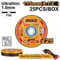 jeu de 25disques abrasif  115x1mm ingco INGCO MCD11011525
