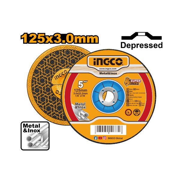 Disque abrasif 125*3*22,2 INGCO MCD301251