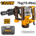 Marteau burineur 7kg 1300W + 2 burins INGCO PDB130018