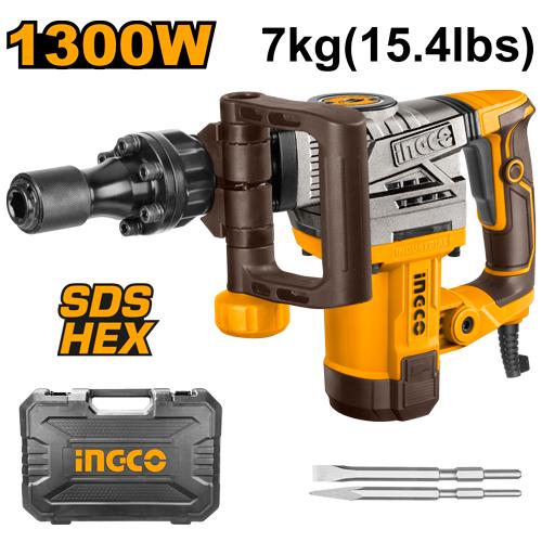 Marteau Burineur 7kg 1300 W + 2 Burins - INGCO PDB130018