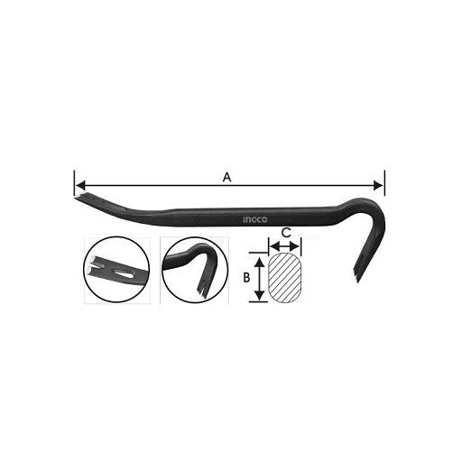 Pince à décoffrer 1200mmx29mmx15mm INGCO HWBA01482