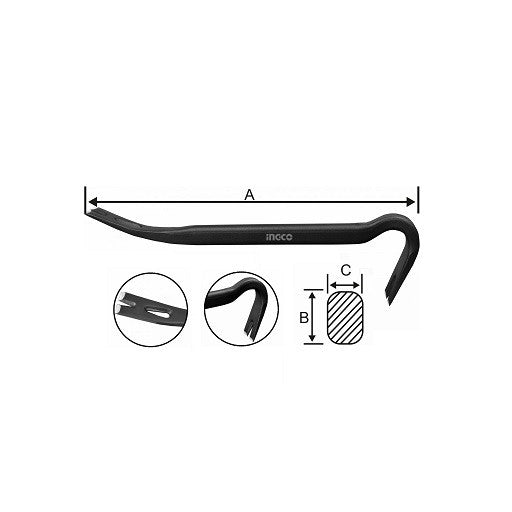 Pince à décoffrer 350mmx22mmx12mm INGCO HWBA01142