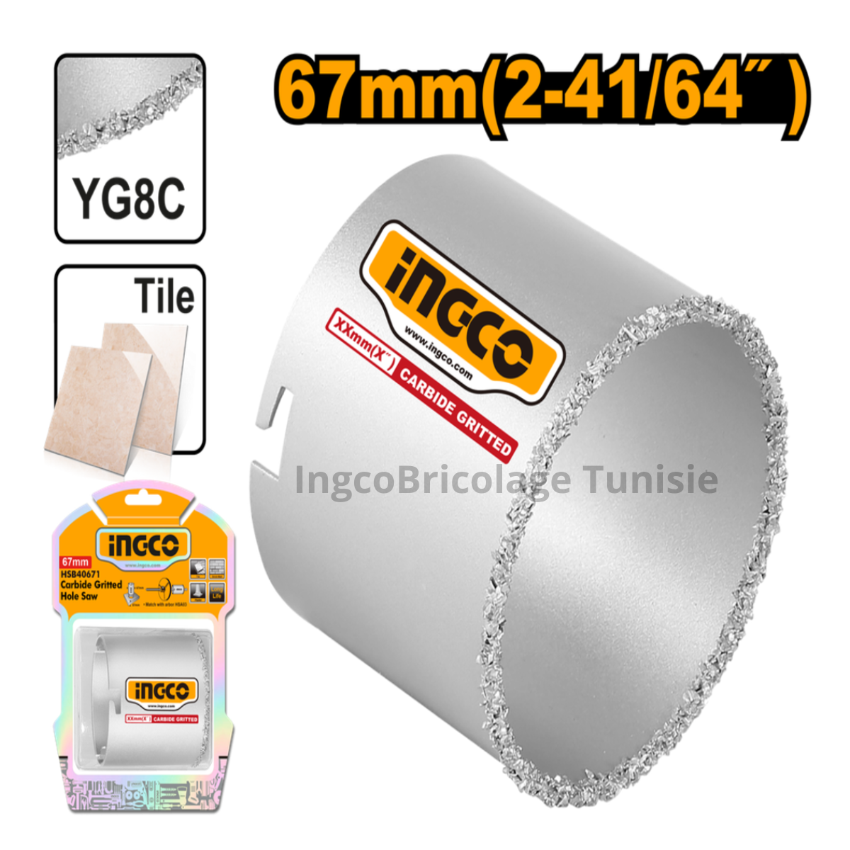 Scie-cloche 67mm INGCO HSB40671