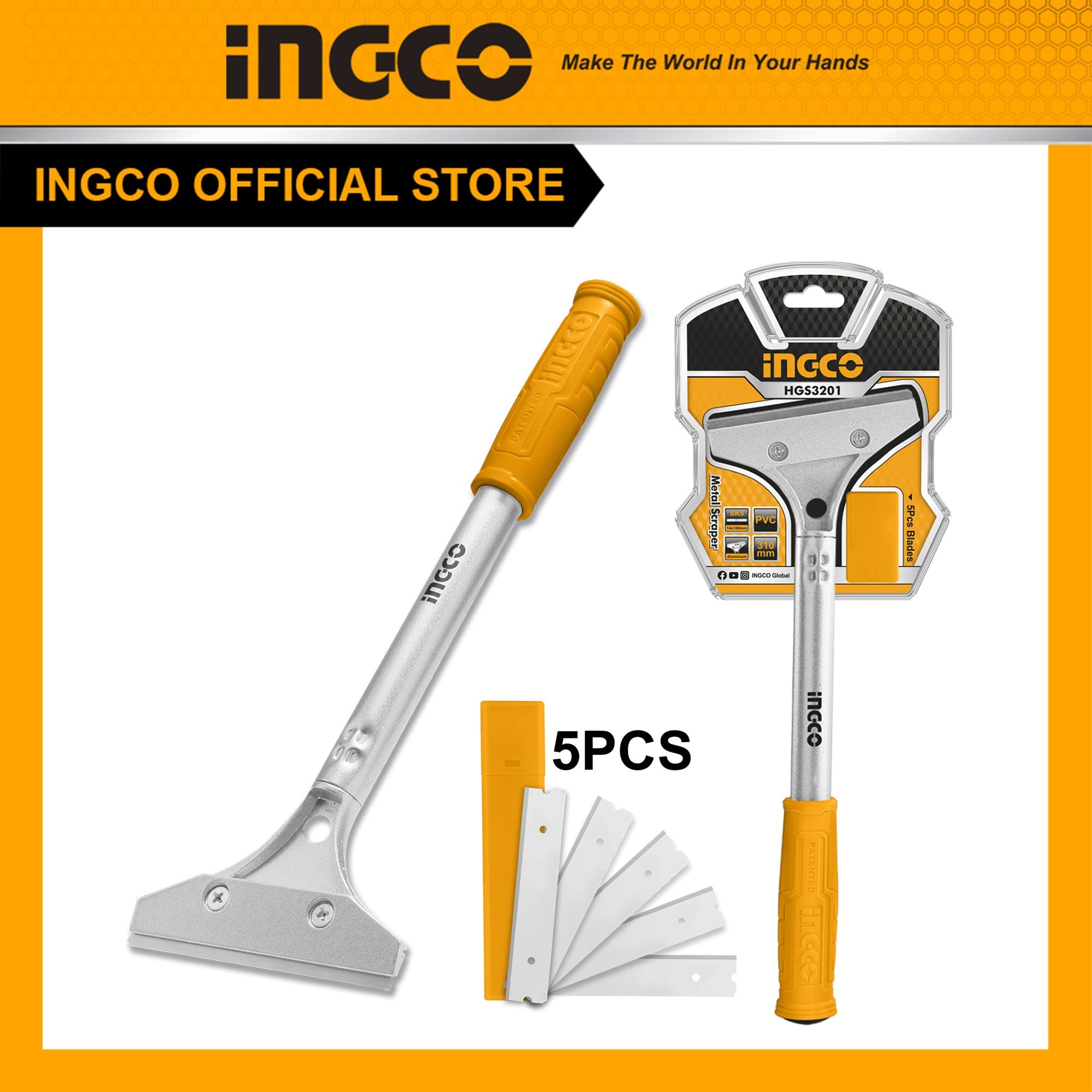 Grattoir Métallique INGCO HGS3201