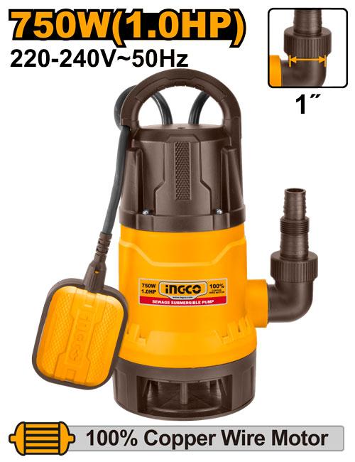 Pompe submersible 750 W 13M INGCO SPDS7508