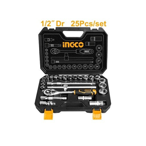 Set de douilles 1/2 25pièces INGCO HKTS12251