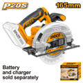 Scie Circulaire Lithium20 V(sans Batterie/chargeur) - INGCO CSLI1651