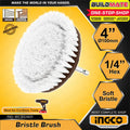 Brosse de nettoyage 4" pour visseuse à poils durs INGCO WCBH1401
