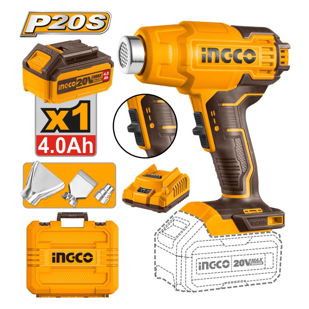 Décapeur 20 V 580°c Max - INGCO HGLI2008