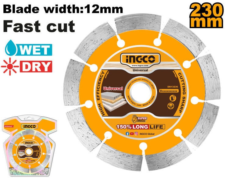Disque Diament à Sec 230 mm - INGCO DMD0123013