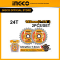Jeu de 3 Lame Scie Circulaire 185 mm 24t-30t-40t - INGCO TSB18503