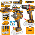 pack 2 machines visseuse 66Nm+meuleuse 1200W ingco INGCO CKLI20256