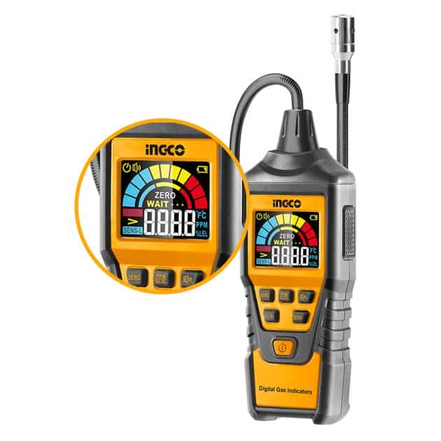 Indicateurs de gaz numériques 0-9999ppm méthane INGCO HETGA031