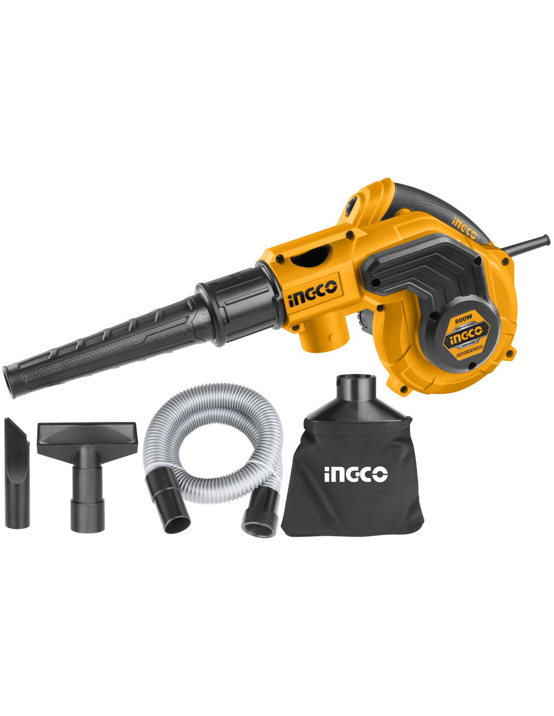 Souffleur Aspirateur 800 W + 4 Accessoires - INGCO AB8038