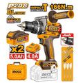 Perceuse à Percussion 20 V Sans Balais - 166n.m - 2batt 5,0 AH + 1 Chargeur - INGCO CIDLI201668