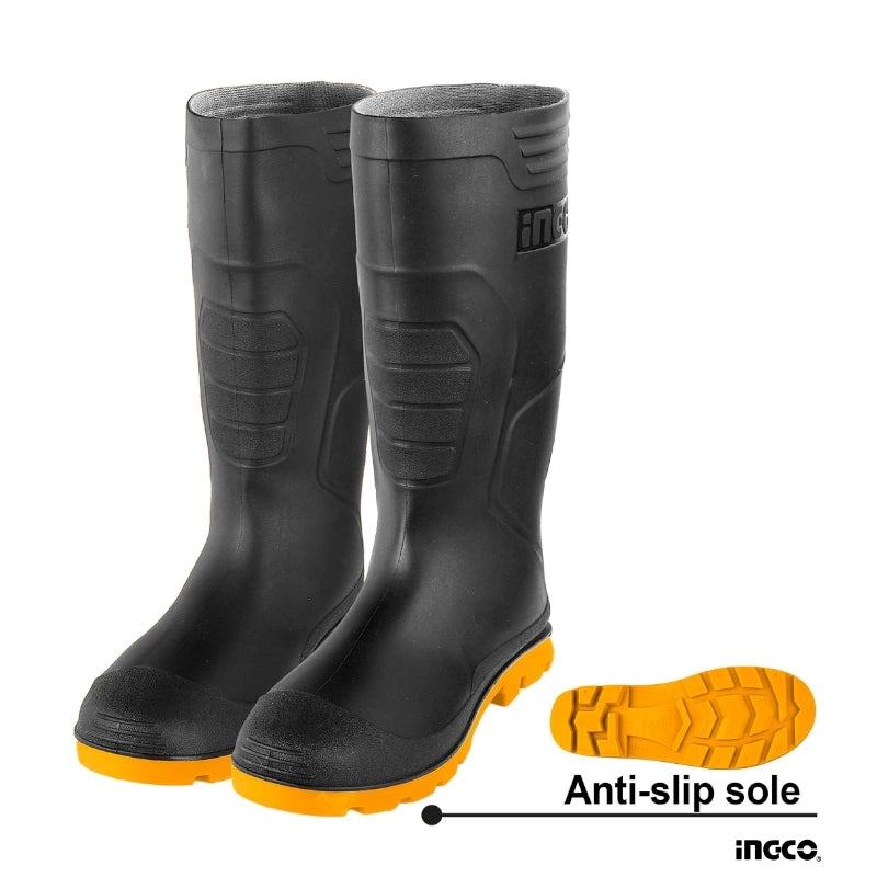 Bottes PVC Noires Taille44 - INGCO SSH092LYB.44