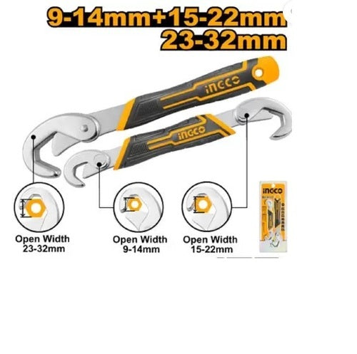 Clé de serrage 1pièce 9-14mm,15-22mm 1Pièce 23-32m INGCO HBWS09328