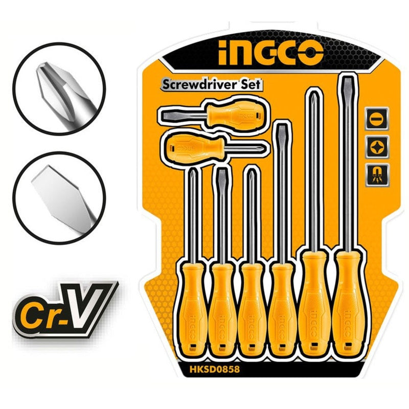 Set de 8 tournevis INGCO HKSD0858