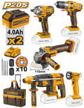 Kit combiné de 5 Pcs sans fil INGCO CKLI20595