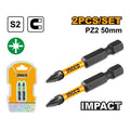 Jeu de 2 Embouts Pz 2 X 50 mm - INGCO SDBIM71PZ250