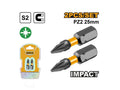 Jeu de 2 Embouts de Tournevis Pz2 X 25 mm - INGCO SDBIM71PZ225