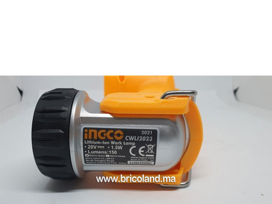 Lampe Torche 20 V Batterie/chargeur Non Inclus - INGCO CWLI2023