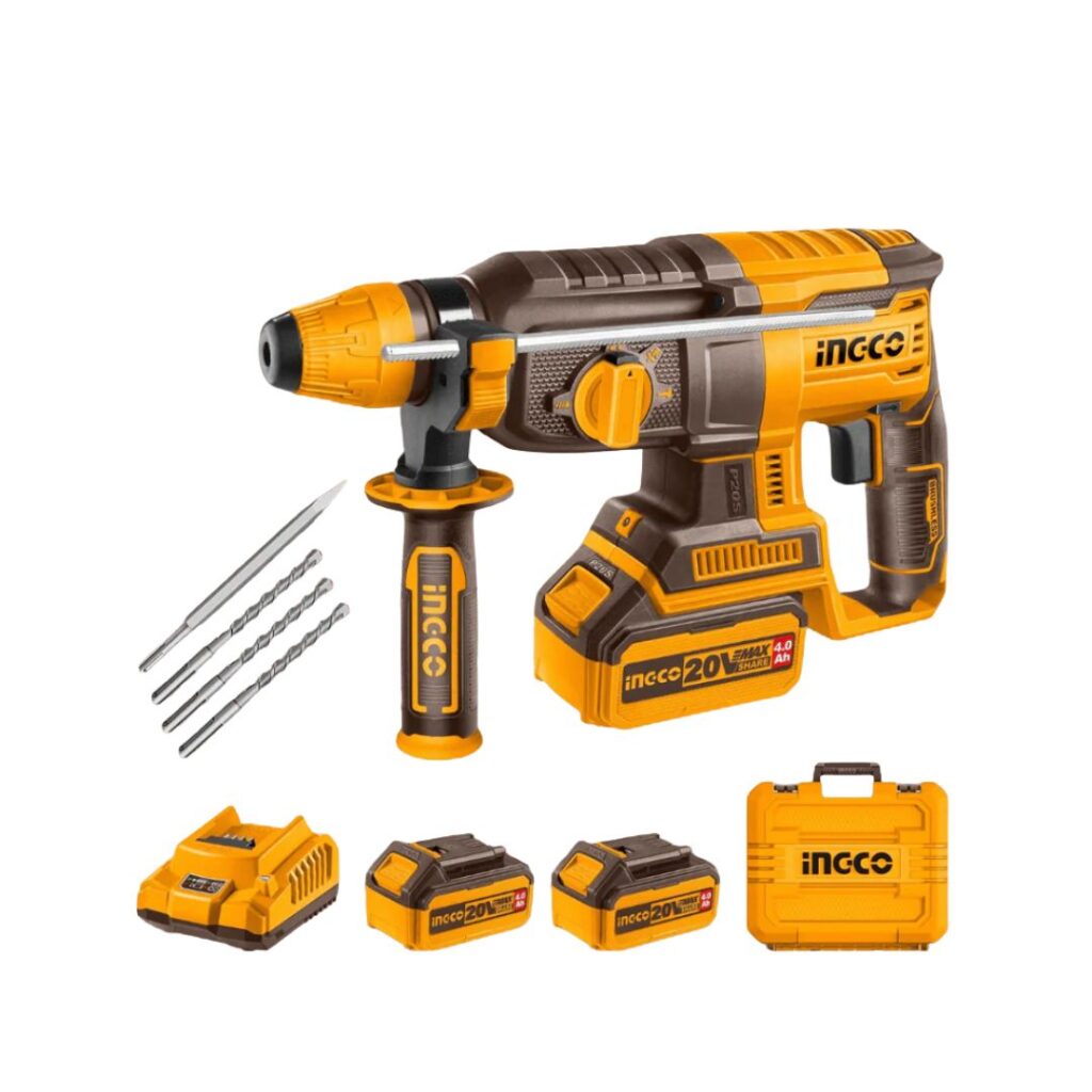 Marteau Perforateur 26 mm 20 V 2bat 4 AH + Ch - INGCO CRHLI202682