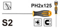 Tournevis Phillips PH2 D: 6mm L:125 INGCO HS68PH2125