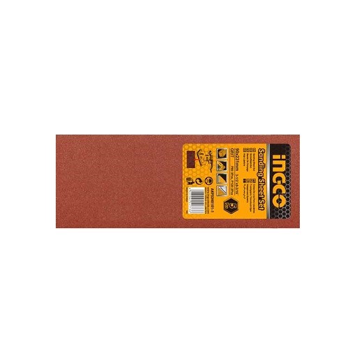Jeu Feuilles Abrasives Ponçage 50pcs 90*231 mm - INGCO AKFS2401012