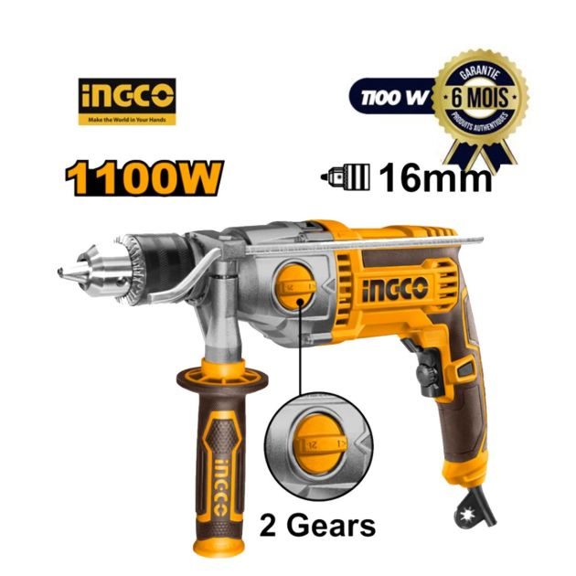 Perceuse à Percussion 1100 W 16 mm - INGCO ID211008