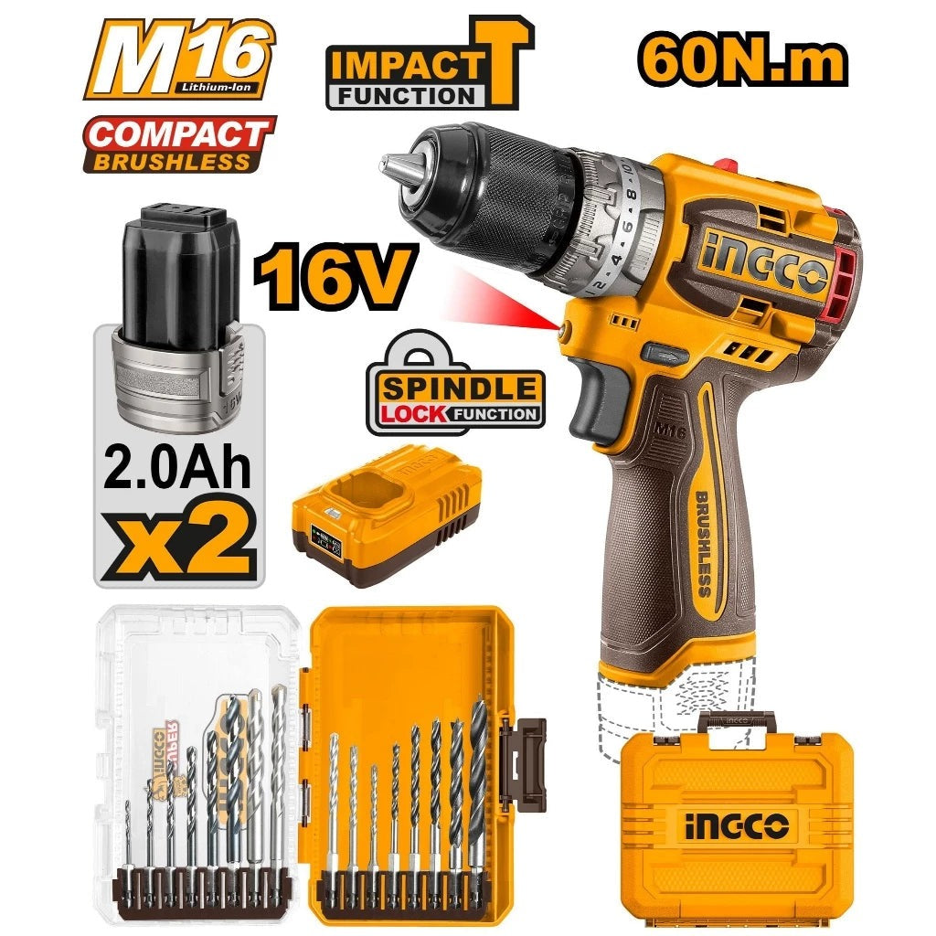 Visseuse à Batterie 16 V avec 2 Batteries 2 AH - INGCO COSLI241199