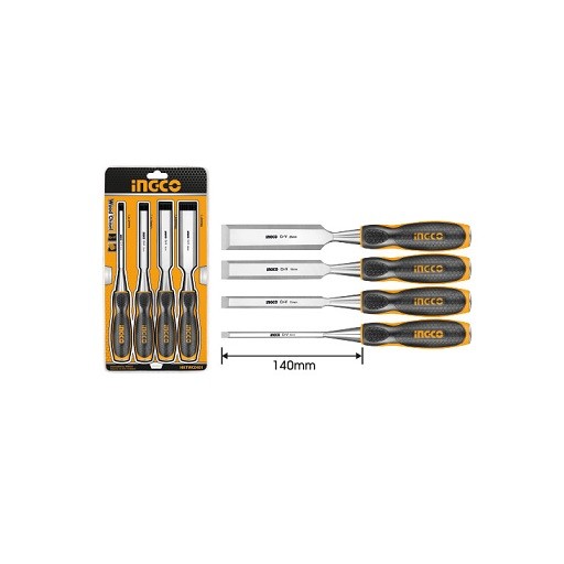 Set de 4 ciseaux à bois 6mm，12mm，19mm，25mm INGCO HKTWC0401
